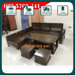 Ảnh thật sofa góc trứng nhỏ gỗ sồi nga cho phòng khách khiêm tốn sofa sofa giường sofagiuong sofa gỗ sofa go sofa goox
