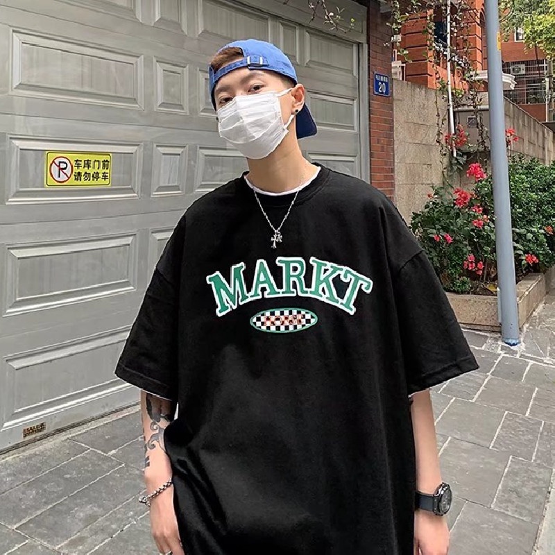 Áo Thun Nam Tay Ngắn Dáng Rộng Phong Cách Hip Hop Thời Trang Mùa Hè Size M-5XL