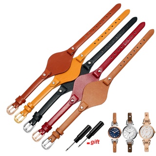  Dây Đeo Đồng Hồ Bằng Da Bò Mềm 8mm Dành Cho Fossil ES3060 ES3565 ES2830 3077 3262 3060 4176 4119 ​Vòng Đeo Tay Dải Nhỏ 