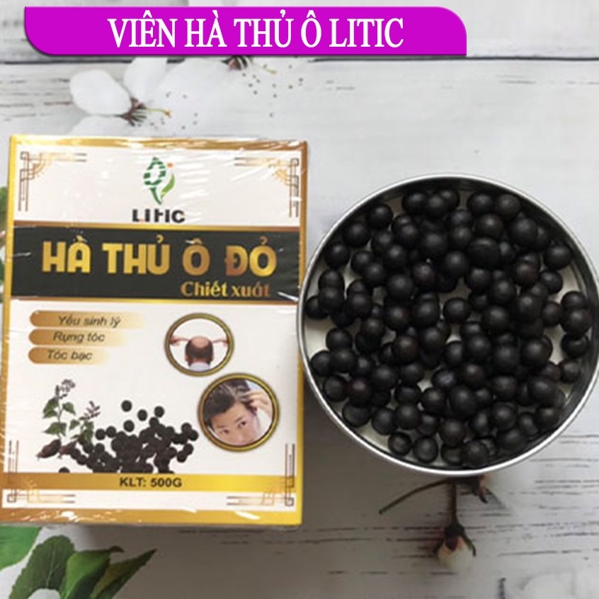 Viên hà thủ ô,hà thủ ô đỏ Litic Cao Cấp 500 gram - kích mọc tóc , ngăn rụng tóc , hói đầu, đẹp da , cải thiện sinh lý