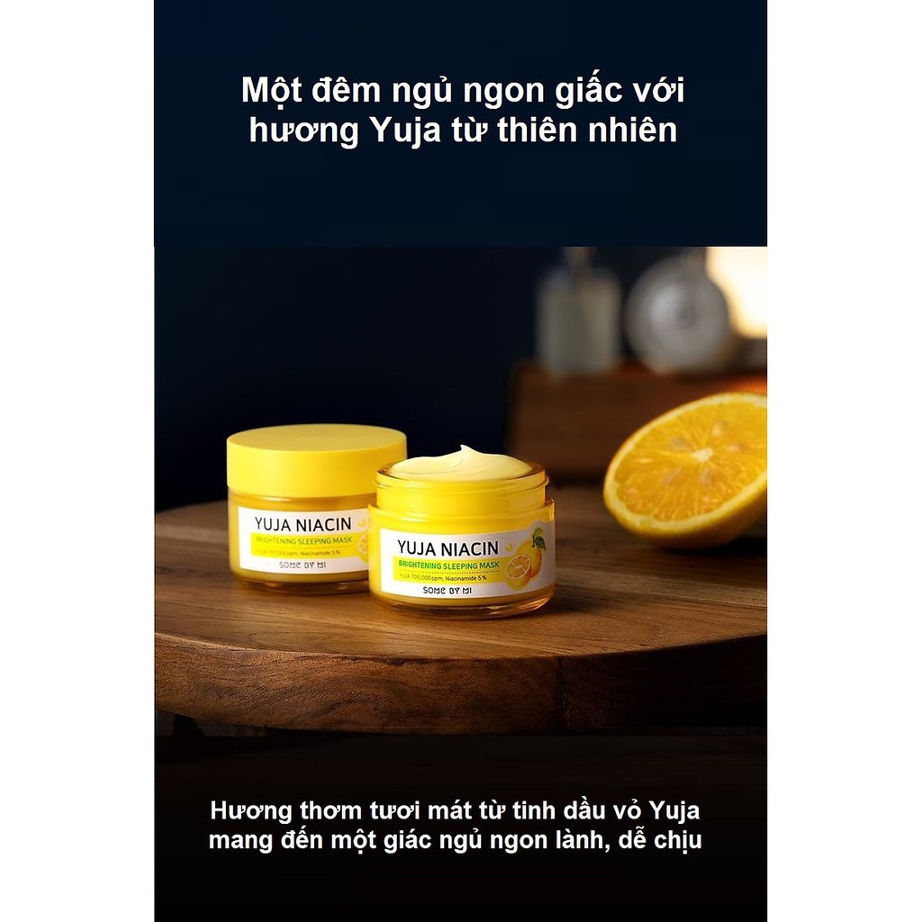 Mặt Nạ Ngủ Dưỡng Trắng Sáng Da Some By Mi Yuja Niacin 30 Days Miracle Brightening Sleeping Mask 60g