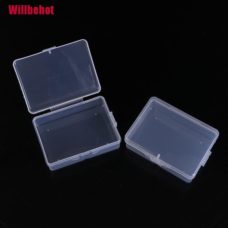 Bộ 10 Hộp Nhựa Trong Suốt Hình Chữ Nhật Đựng Đồ Tiện Dụng