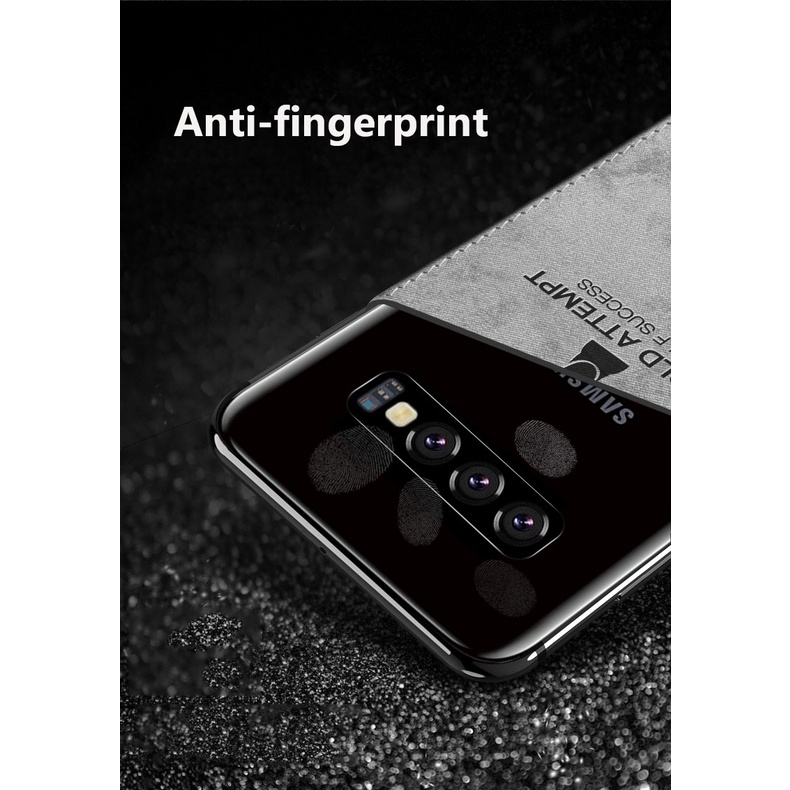 Ốp Lưng Samsung S10 5G Vải Jean Hình Sừng Hươu Vintage