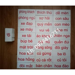 Thẻ học thông minh,  bộ từ đơn, từ ghép