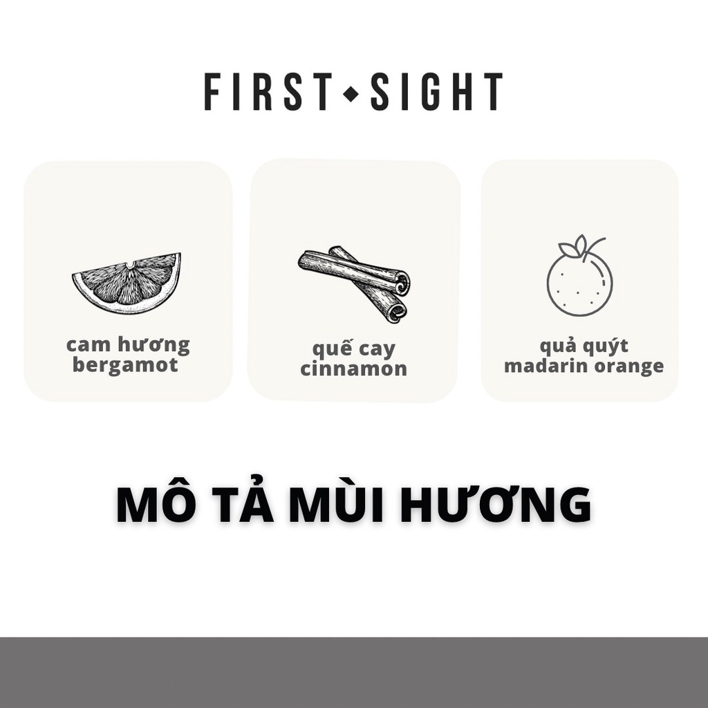 Nến thơm Capella handmade hương Bergamot và quế First Sight Candles tinh dầu cao cấp không khói hũ 170gr