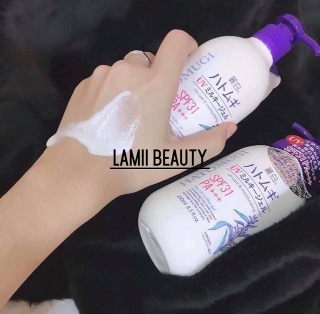 2 loại Sữa dưỡng thể ngày / đêm Hatomugi body milk 250ml và 400ml