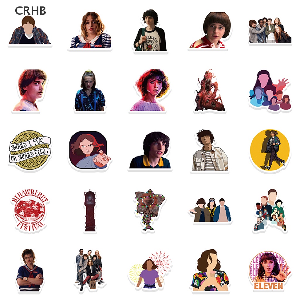 CRHB 50Pcs Stranger Things Season 4 Graffiti Sticker Guitar Suitcase Laptop PVC Decal NEW