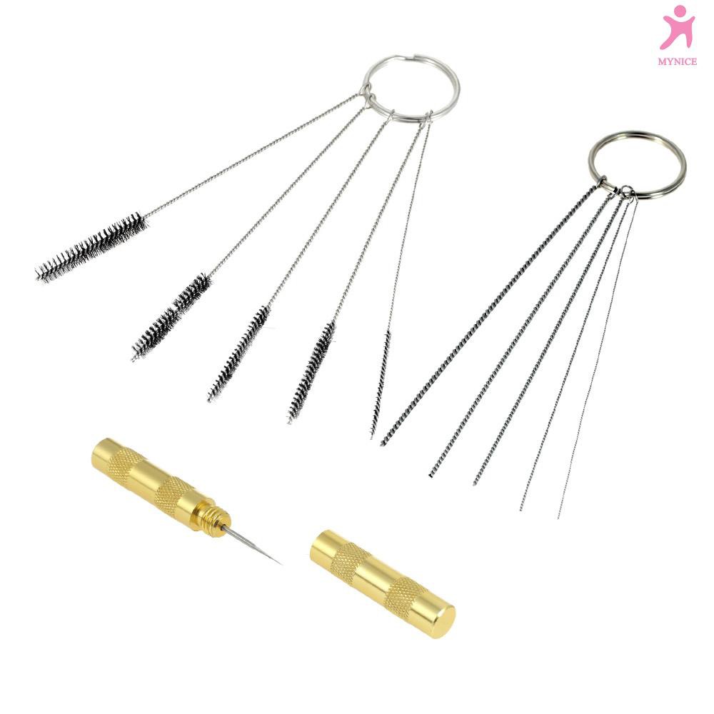 Tfh Airbrush Washing Tool Set Clean Pot Air Brush Pen Holder Paint Cleaning Jar Bottle Needle Nozzle Bristles Brushs Spo