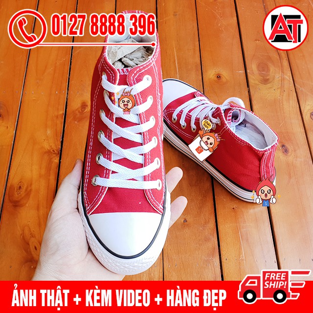 ⚡ [SALE OFF] Giày Thể Thao CV Classic Màu Đen, Trắng, Đỏ, Đen Full Cổ Cao | BigBuy360 - bigbuy360.vn