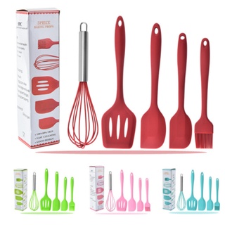 [ SẴN HÀNG ] Bộ 5 Dụng Cụ Làm Bánh Silicon Cao Cấp An Toàn Sức Khoẻ Thyna Store