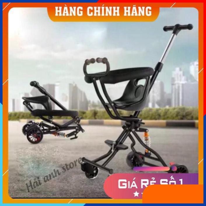 [FREESHIP - HÀNG LOẠI 1] Xe đẩy du lịch gấp gọn 2 chiều 4 bánh cho bé