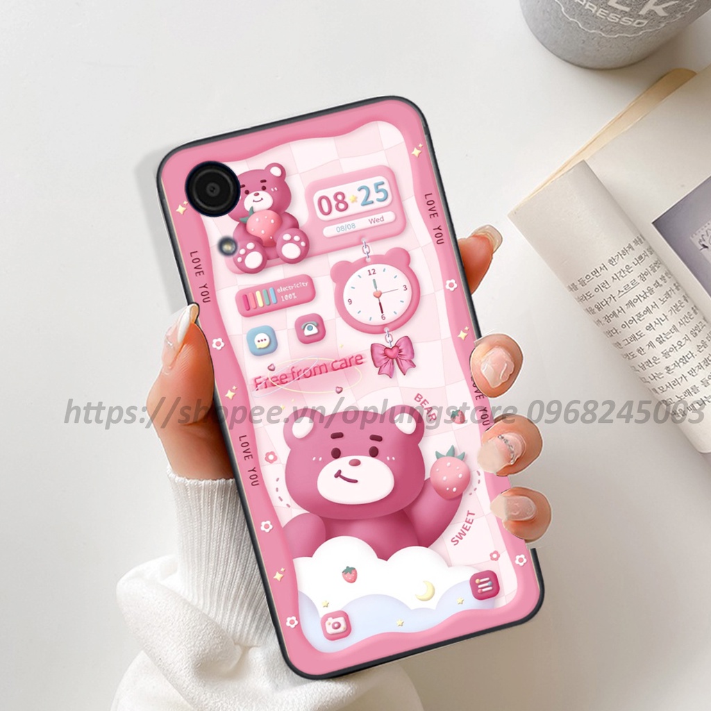 Ốp lưng Samsung A03 Core in bộ hình 3D gấu,thỏ cute dễ thương.