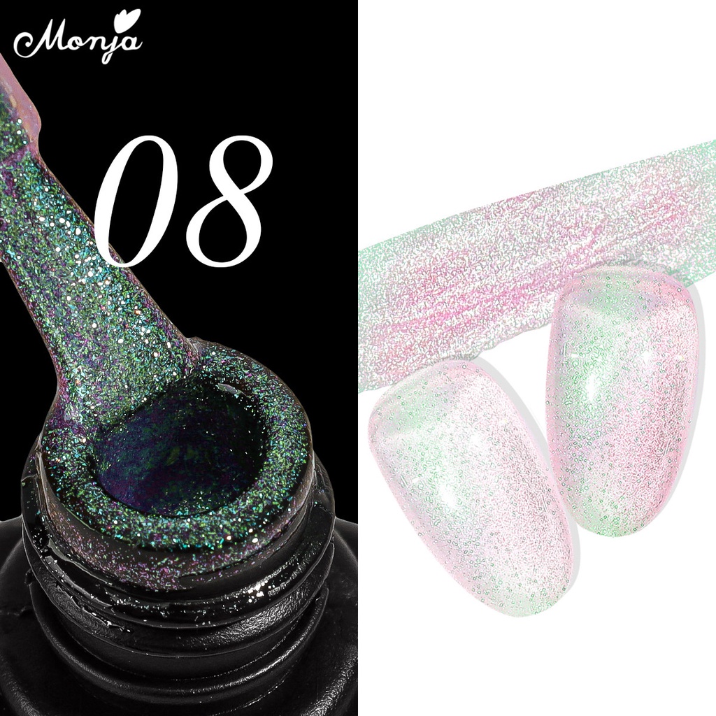 Gel sơn móng tay Monja 8ML tạo hiệu ứng lấp lánh đẹp mắt chuyên dụng với 9 màu sắc tùy chọn