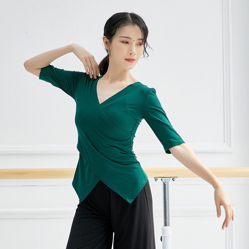 Áo tập múa vạt chéo  Đồ Múa Lotus