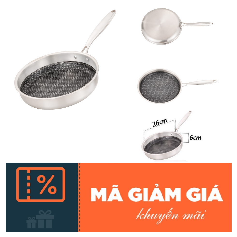 [E-VOUCHER] Giảm 10% giá niêm yết 549k Chảo Chống Dính Black Cube Mishio MK250 26cm