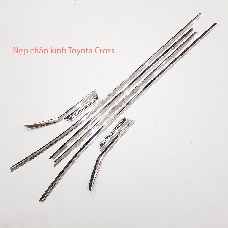 Viền Cong + Nẹp Chân Kính Inox Xe Toyota Corolla Cross 2020 2021