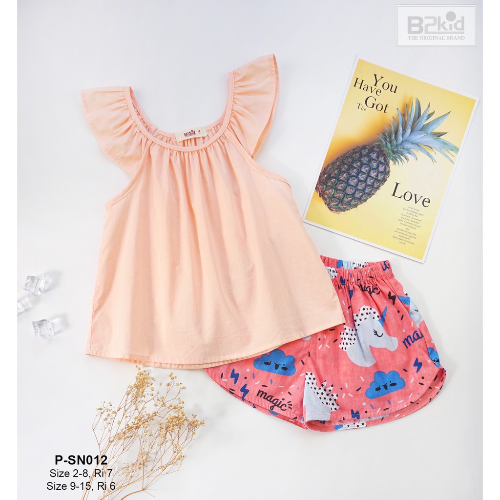 B2KIDS Bộ kate xô bé gái cam 8kg - 25kg