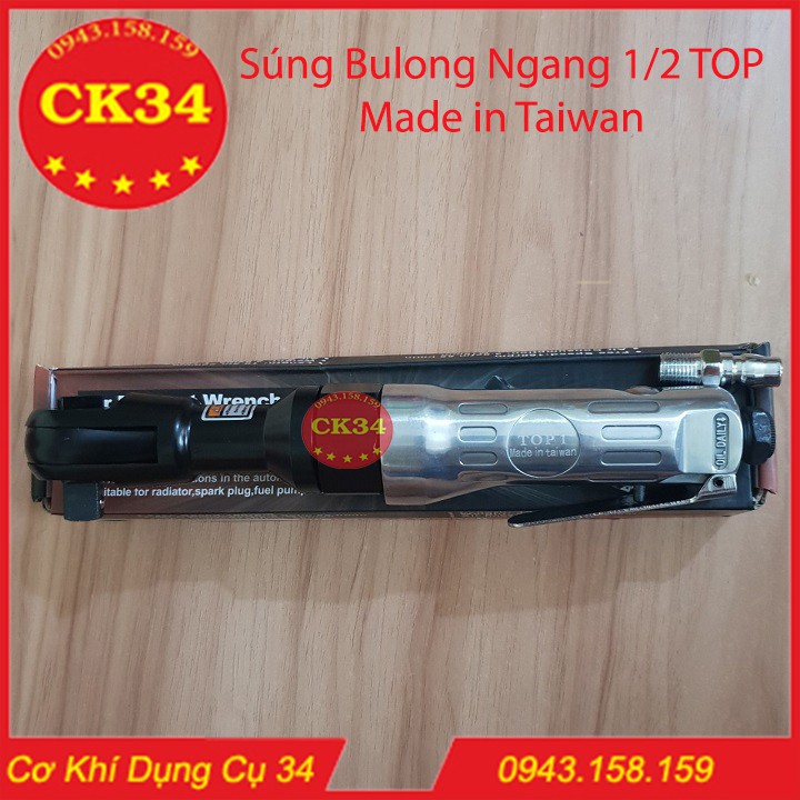 Súng Mở Ốc Ngang, Súng Hơi Mở Ốc 1/2 TOP Tặng Đầu Chuyển Bắn Vít