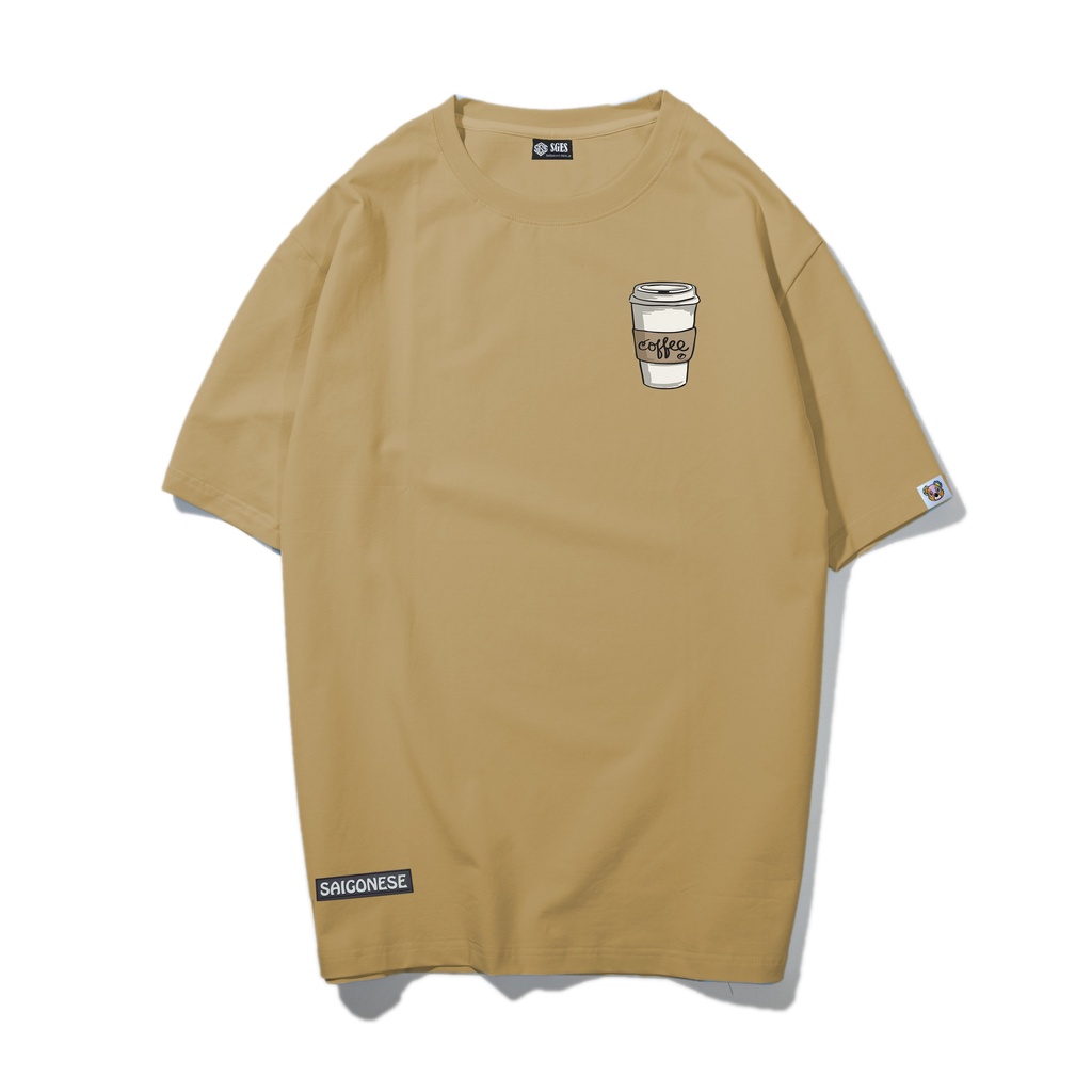 Áo phông tay lỡ nam nữ coffe SAIGONESE cotton bền đẹp siêu chất