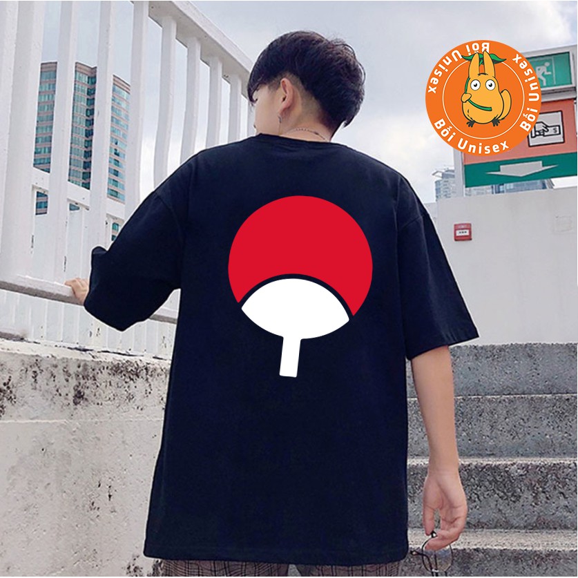 Áo Thun Tay Lỡ Nam Nữ Gia Tộc UCHIHA Bối Unisex