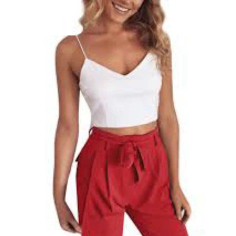 Áo 2 dây croptop cát hàn kèm mod ngực