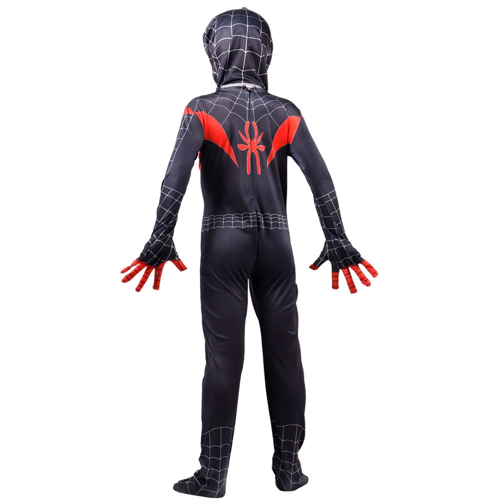 Supderhero Kids Costumes Spider-Man: Into The Spider-Verse Miles Morales Cosplay Costume for Kids