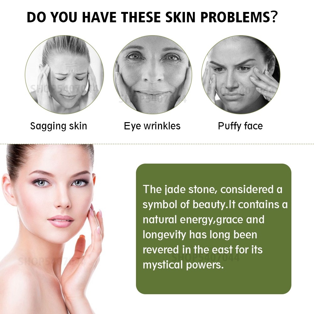 Bộ 2 Cây Lăn Mát Xa Chăm Sóc Da Mặt Bằng Đá Ngọc Bích Tự Nhiên