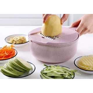 Bộ dụng cụ bào sợi và chế biến rau củ quả bằng nhựa lúa mạch an toàn, lưỡi thép siêu bền