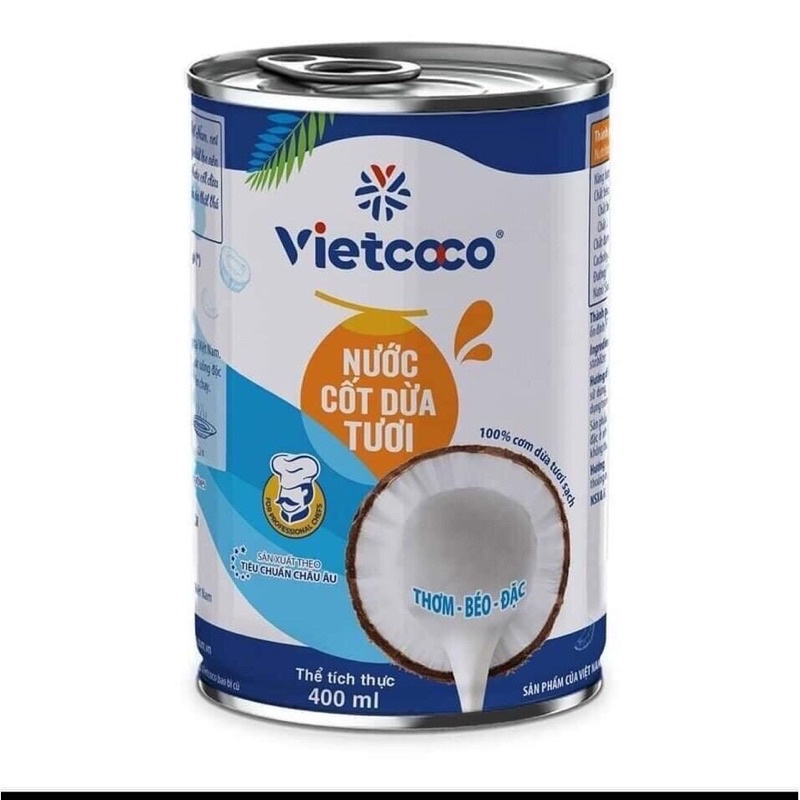 Nước cốt dừa vietcoco lon 400ml