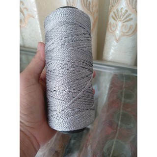 Sợi dệt dùng móc bóp ví, nón, giày dép màu bạc