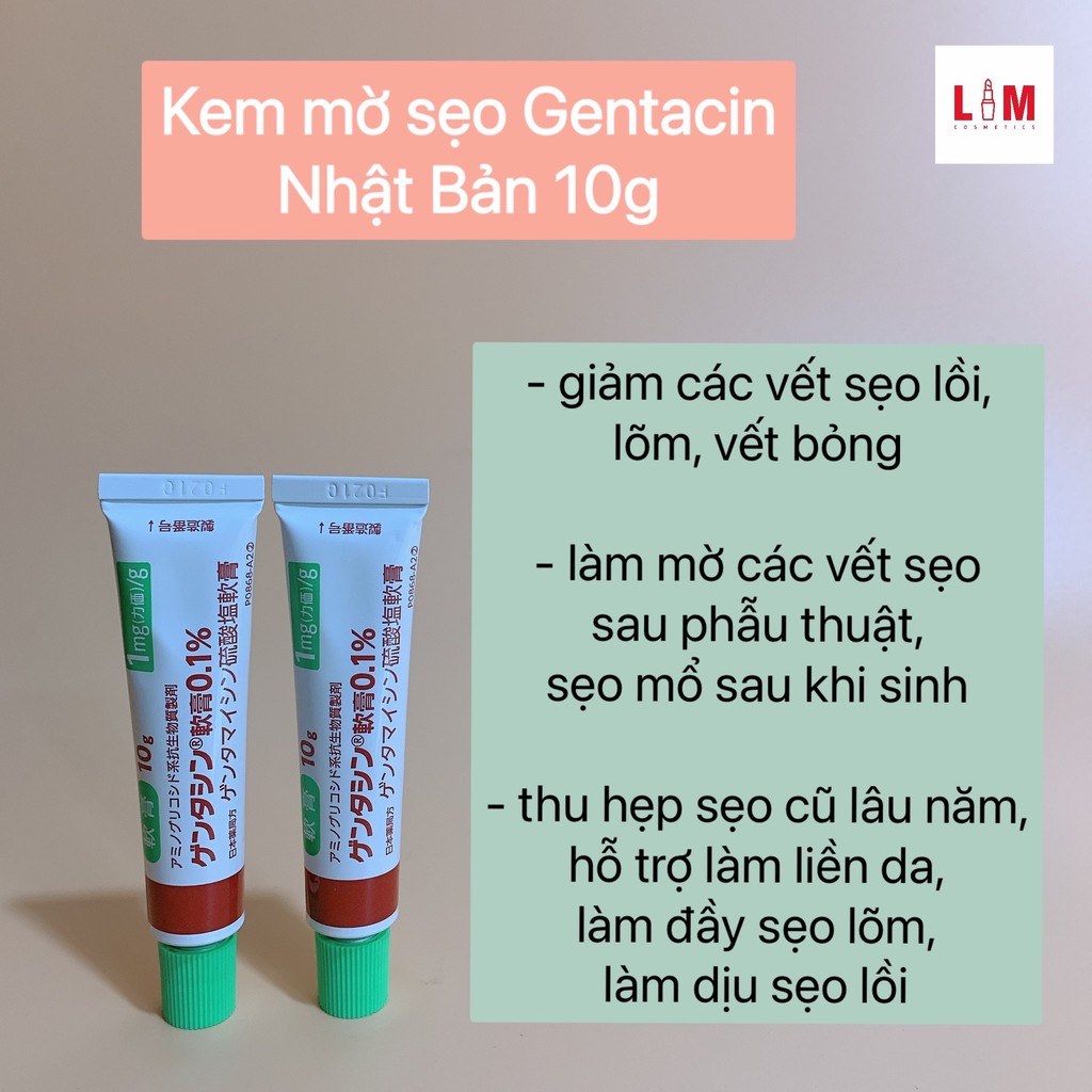 Kem mờ sẹo Gentacin Nhật Bản 10g [Chính Hãng]