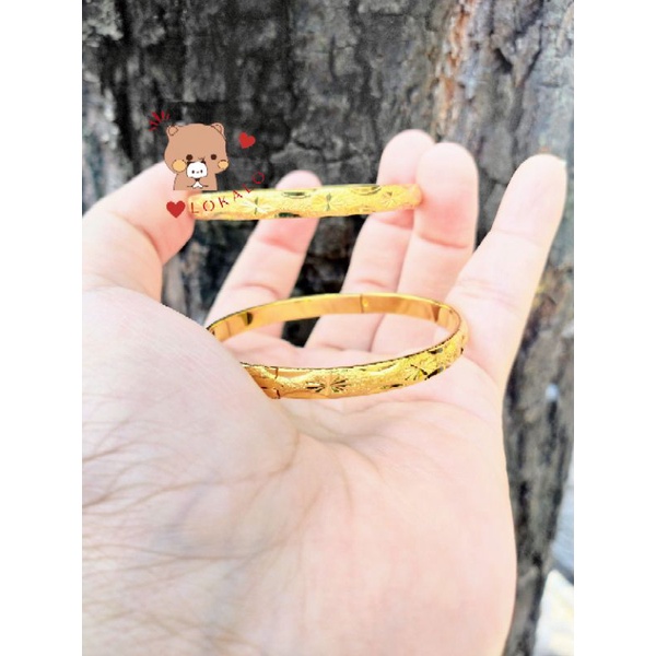 01 Chiếc Vòng Tay Titan Nữ Chạm Khắc Đeo Không Kỵ Nước Mưa - Đeo Sáng Vĩnh Viễn  Lokalo