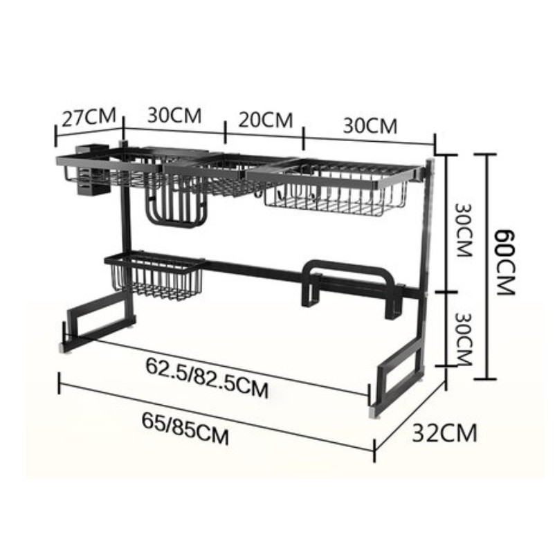 Kệ Chén Đa Năng KN 11-Giá Để Bát Đũa Bằng Thép chống rỉ cao cấp