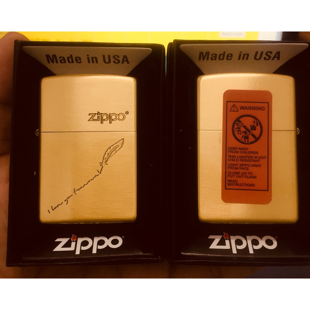 Bật Lửa Zippo USA Hình Chữ Ký Ông Tổ Zippo