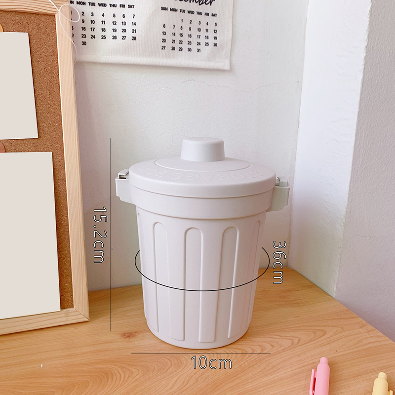 Thùng rác cỡ nhỏ để bàn có nắp đậy tiện dụng