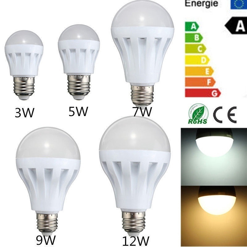 Bóng Đèn LED Tiết Kiệm Năng Lượng E27 Công Suất 3w 5w 7w 9w 12w 15w