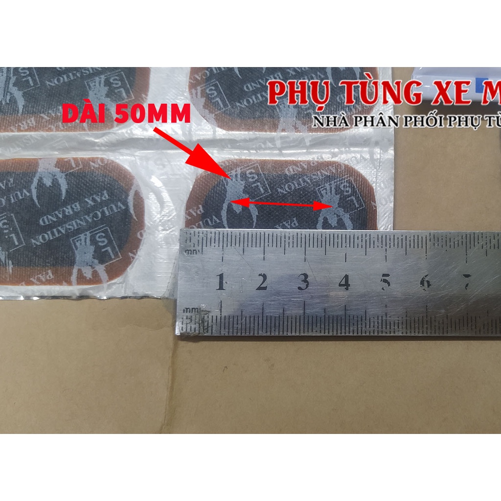 24 Miếng Lớn 50mm + Tuýp Keo Vá Ruột Xe Máy Xe Đạp Hiệu Zhongshan MICHEL Chemical