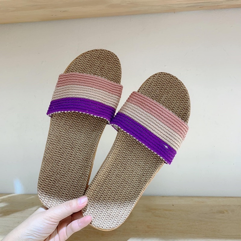 Dép cói Ngang Nhiều Màu Đế Mềm Shoes Paradise dép đi chơi,văn phong,trong nhà