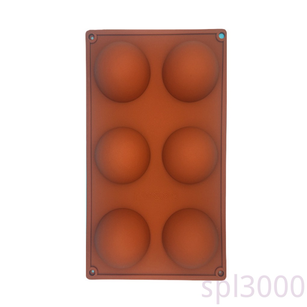 Khuôn Làm Bánh Silicon Hình Bán Cầu 6 Lỗ