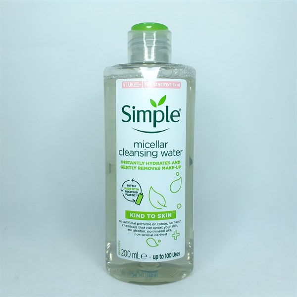 Nước tẩy trang Simple Micellar Cleansing Water Kind to Skin 200ml