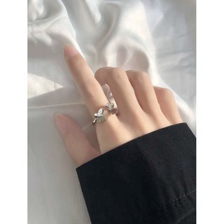 Trang sức nhẫn hình bướm trắng dễ thương