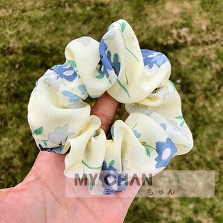 Dây cột tóc scrunchie lụa satin phi bóng sang chảnh - 43