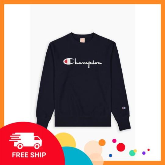 Áo Sweater Nỉ Thêu Chữ CHAMPION 🦋 Áo Thun Nam Nữ Dài Tay Dáng Rộng 🦋
