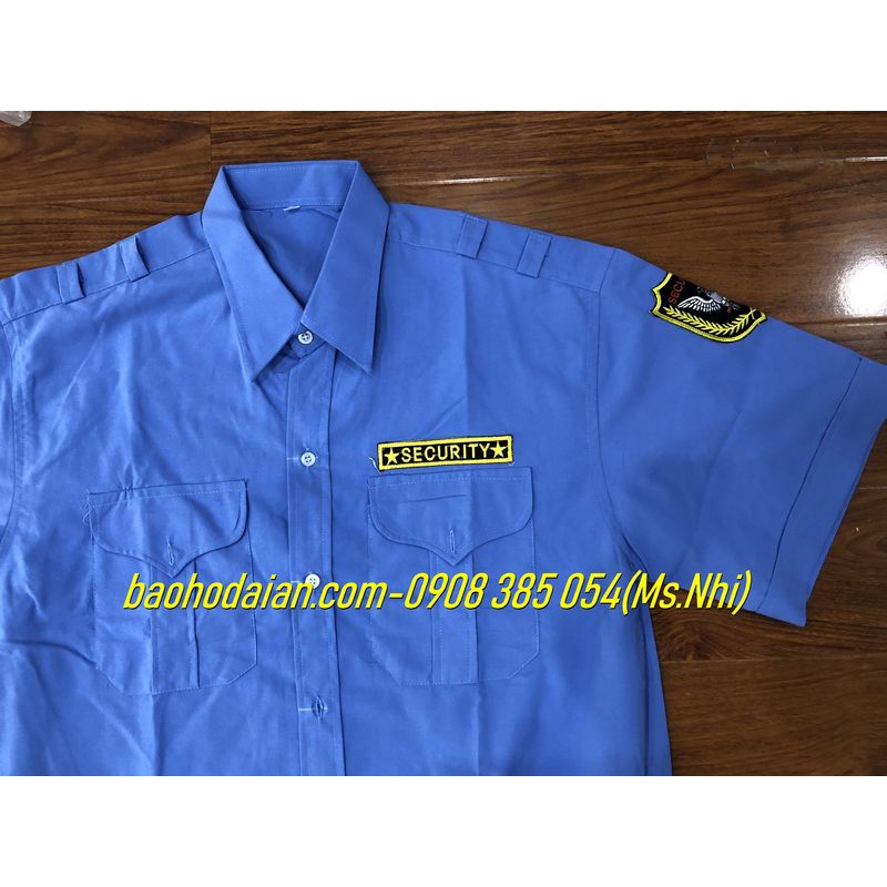 Áo bảo vệ ngắn tay vải Kate Ford cao cấp kèm 2 logo- Hình thật