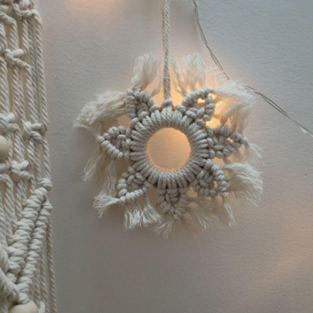 LONTIME Dây Treo Macrame Bằng Cotton Màu Be Phong Cách Bắc Âu Trang Trí Nhà Cửa