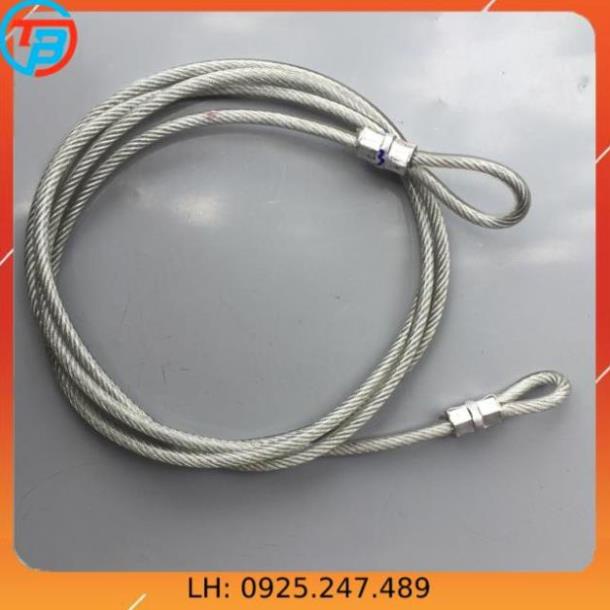 Dây cáp khóa xe bọc nhựa phi 8 dài 3m