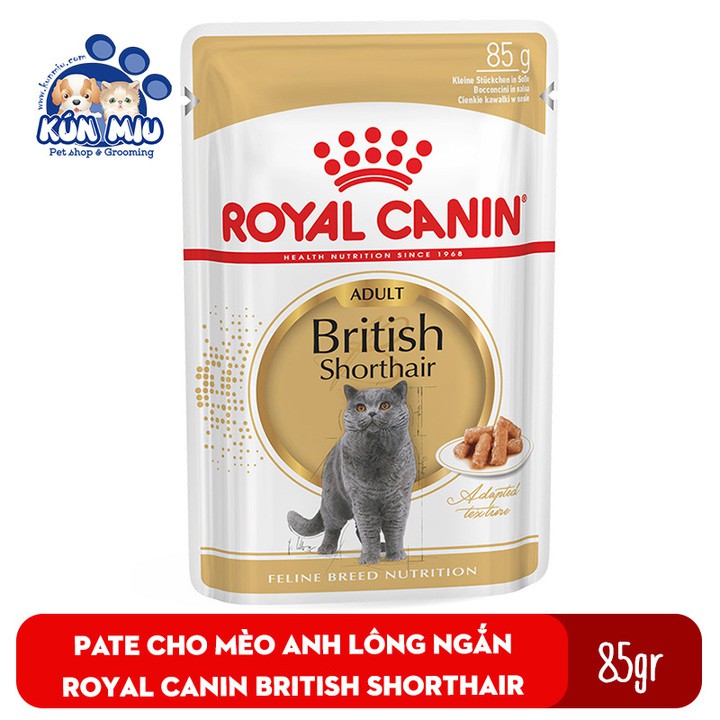 Thức ăn Pate cho mèo Anh lông ngắn Royal Canin British Shorthair 85g