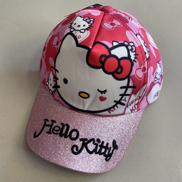 |FAMARAL2 giảm 10k cho đơn 50k|Nón kết Hello Kitty kết Kim tuyến cho bé gái 2 tuổi đến 6 tuổi