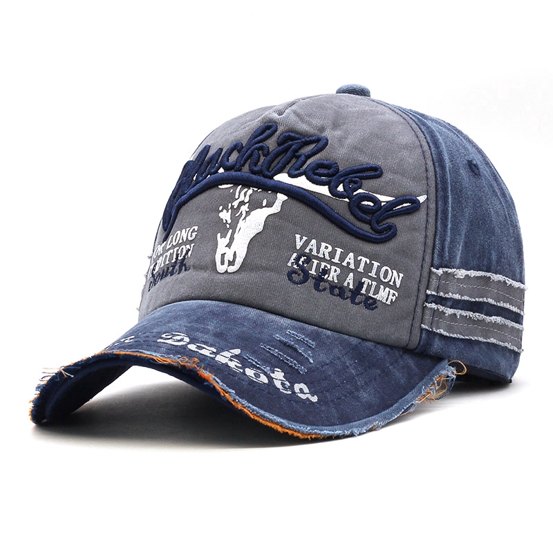 Customized vintage style embroidered cap for spring summer