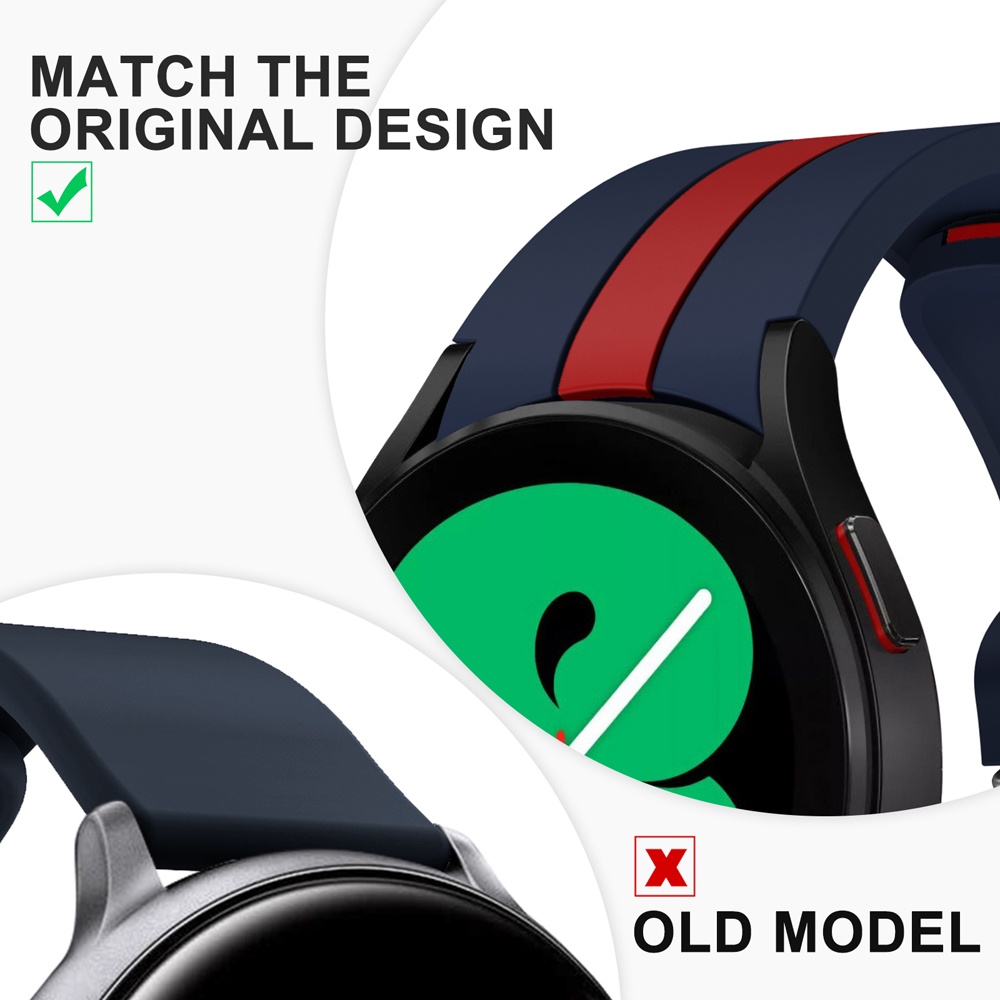 Dây Đeo Thay Thế Bằng Silicon Sang Trọng Cho Đồng Hồ Samsung galaxy watch 4 40mm 44mm Watch4 Classic 46mm 42mm